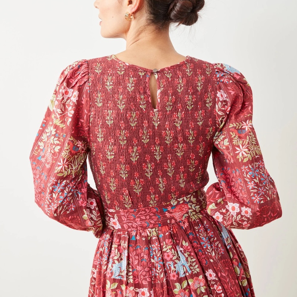 Printfresh Stained Glass Storybook - Making Introductions Dress | Wine - Picture 2 of 6